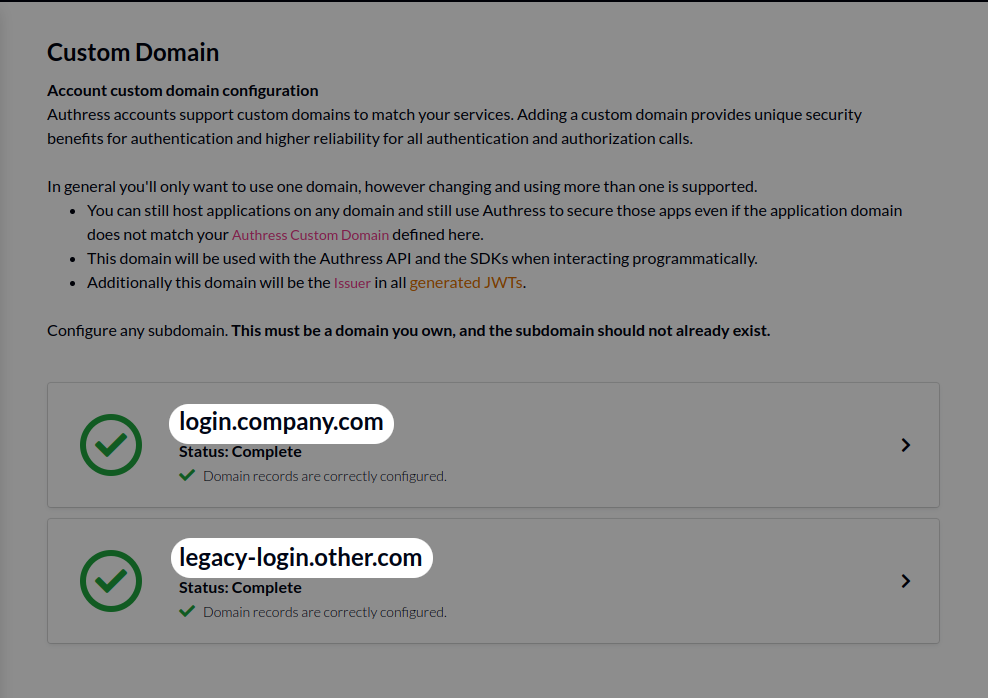 Enable an Authress custom domain