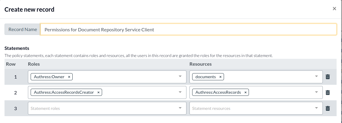 assign service client permissions