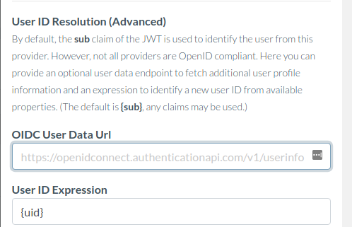 Non standard OAuth token claims